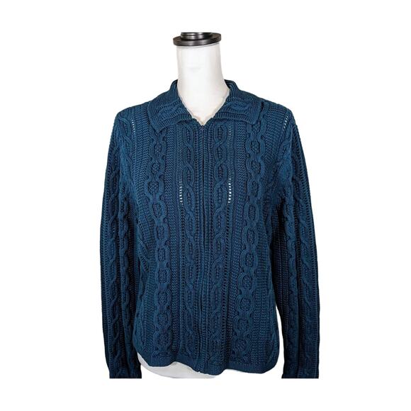Valerie Stevens Women's Size XL Zipper Sweater/ JacketBust 45" CB 22" NWOT - Picture 1 of 8